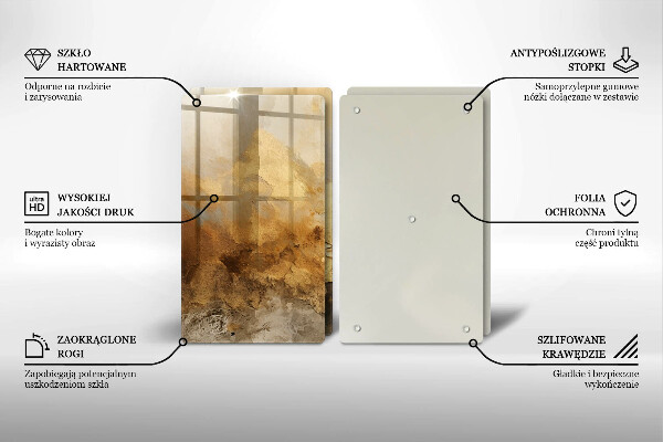 Főzőlap védő üveglap Gazdag textúra