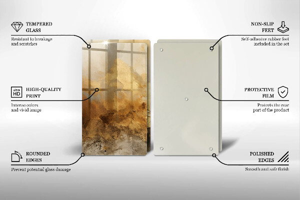 Főzőlap védő üveglap Gazdag textúra