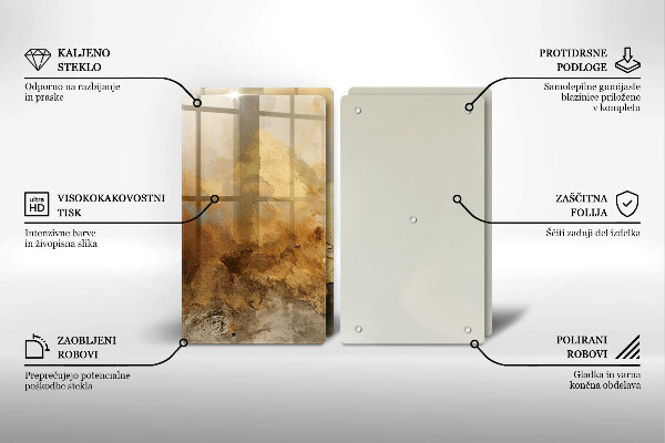 Főzőlap védő üveglap Gazdag textúra