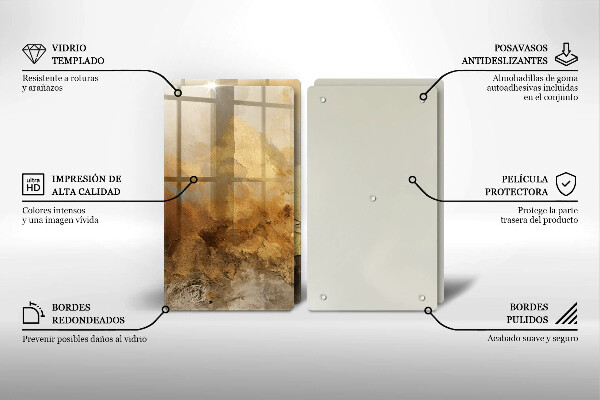 Főzőlap védő üveglap Gazdag textúra