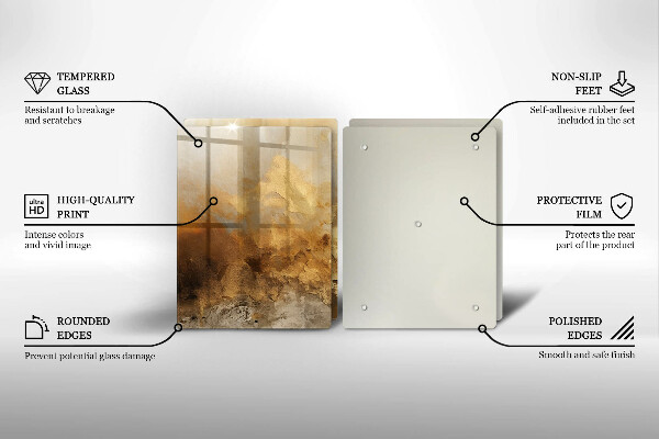 Főzőlap védő üveglap Gazdag textúra