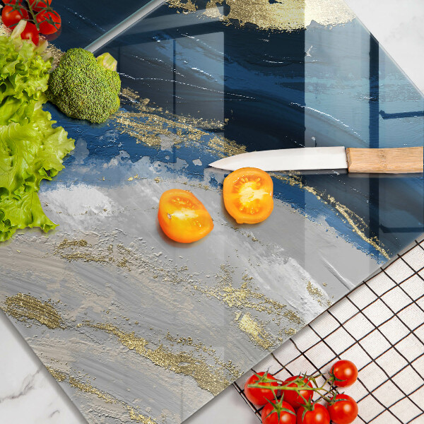Főzőlap védő üveglap Textúra arannyal