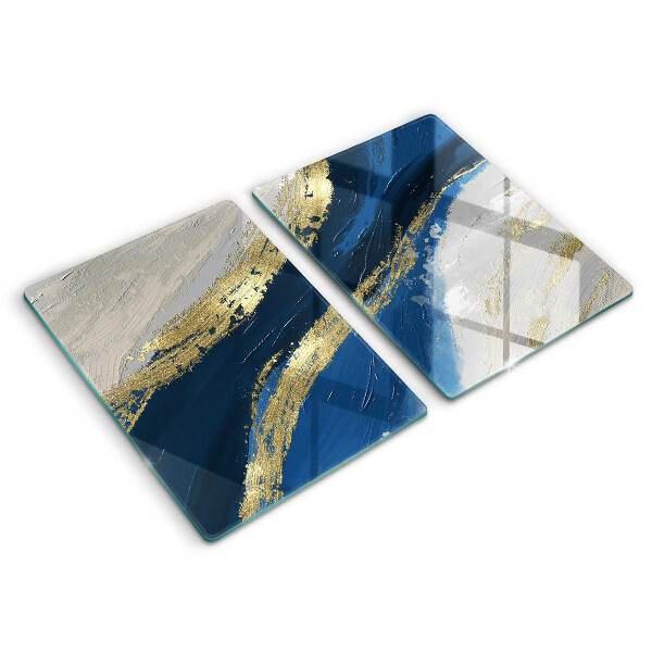 Főzőlap védő üveglap Textúra arannyal