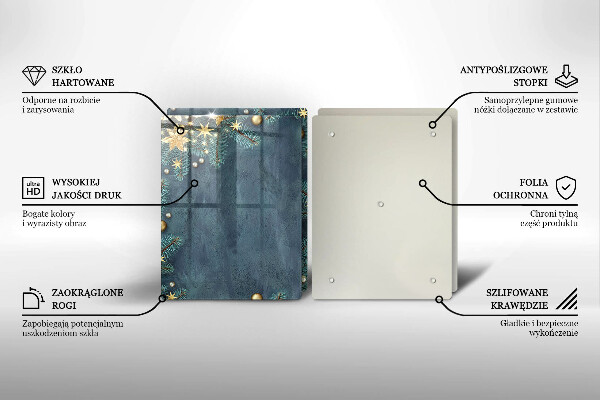 Főzőlap védő üveglap karácsonyi díszek