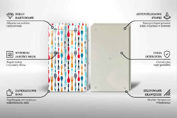 Főzőlap védő üveglap Kanál illusztráció