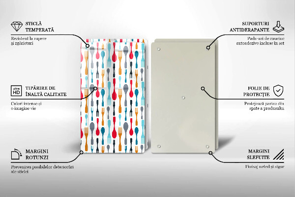 Főzőlap védő üveglap Kanál illusztráció