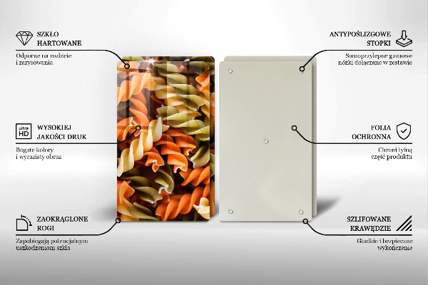 Főzőlap védő üveglap Fusilli tészta