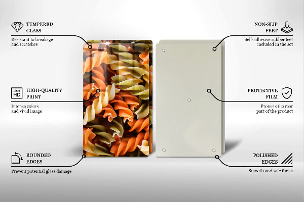 Főzőlap védő üveglap Fusilli tészta