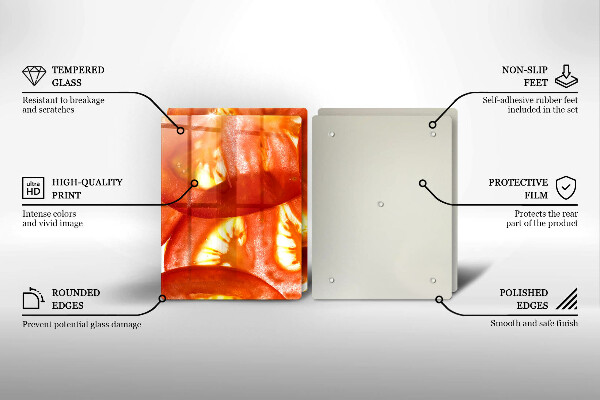 Főzőlap védő üveglap Egy szelet piros paradicsom