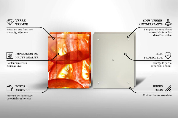 Főzőlap védő üveglap Egy szelet piros paradicsom