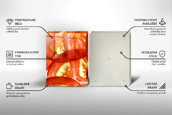 Főzőlap védő üveglap Egy szelet piros paradicsom