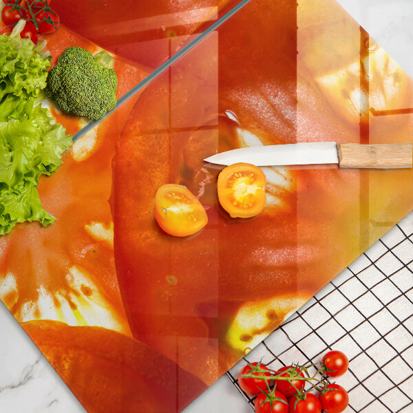 Főzőlap védő üveglap Egy szelet piros paradicsom