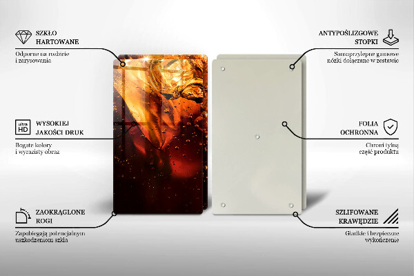 Főzőlap védő üveglap Cola ital jéggel