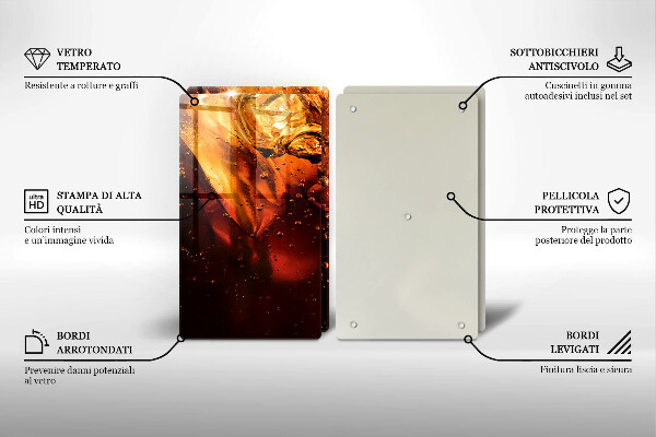 Főzőlap védő üveglap Cola ital jéggel