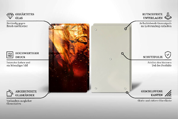 Főzőlap védő üveglap Cola ital jéggel