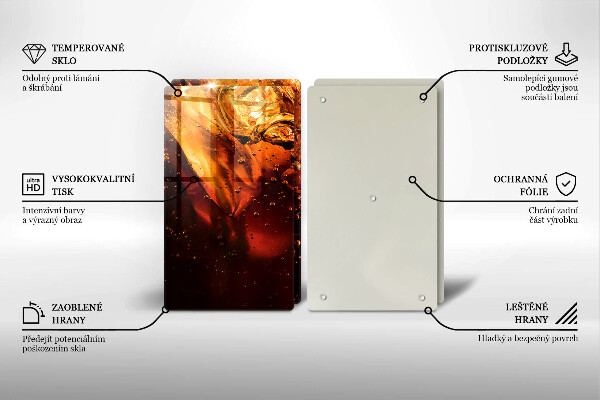 Főzőlap védő üveglap Cola ital jéggel