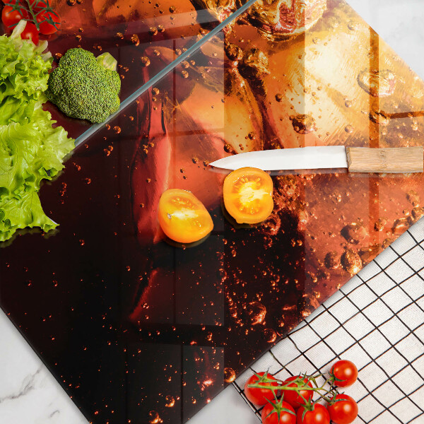 Főzőlap védő üveglap Cola ital jéggel