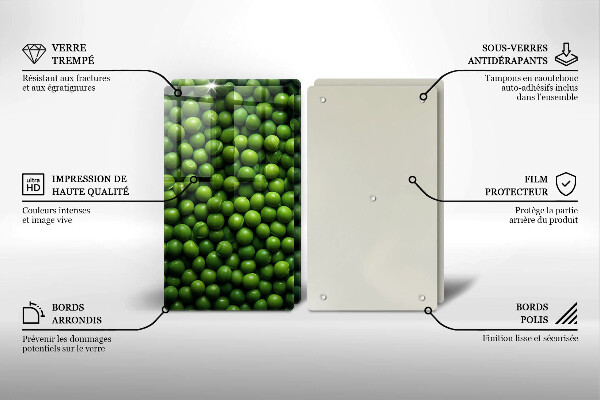 Főzőlap védő üveglap zöldbab