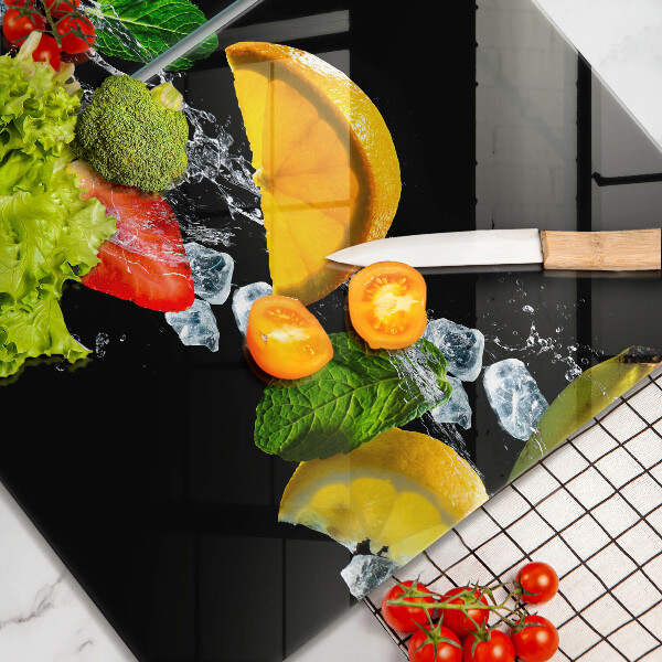 Főzőlap védő üveglap Gyümölcsök vízben