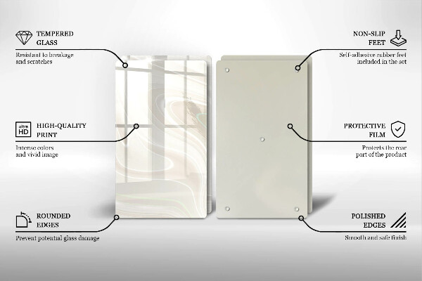 Főzőlap védő üveglap Krémes textúra