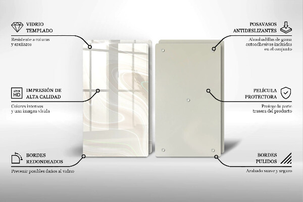 Főzőlap védő üveglap Krémes textúra