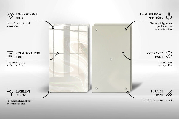 Főzőlap védő üveglap Krémes textúra