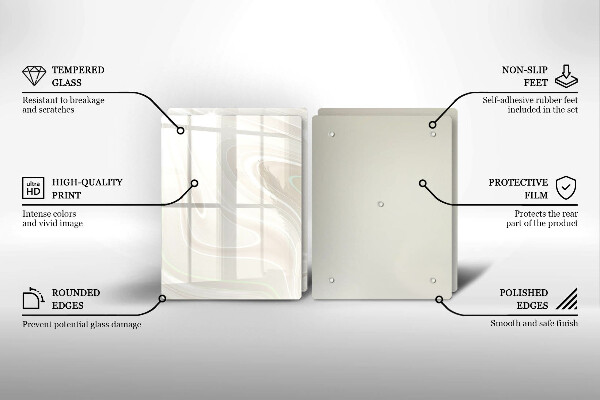 Főzőlap védő üveglap Krémes textúra