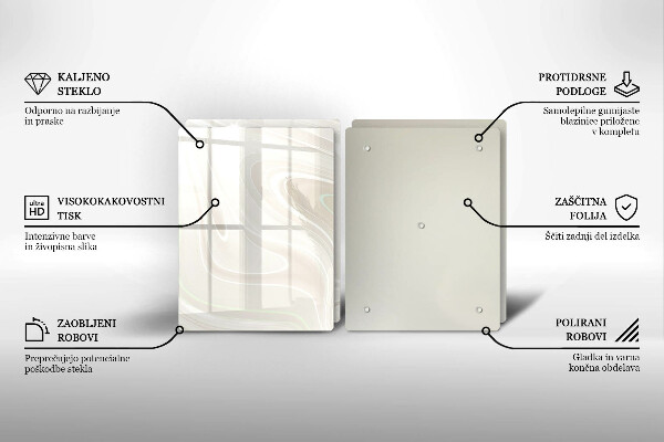 Főzőlap védő üveglap Krémes textúra