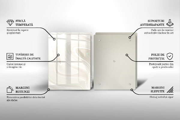 Főzőlap védő üveglap Krémes textúra