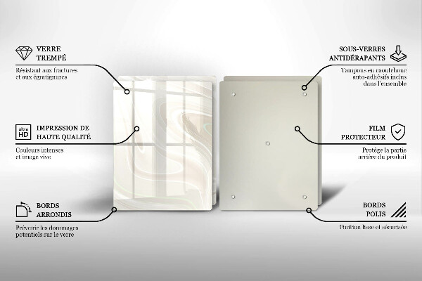 Főzőlap védő üveglap Krémes textúra