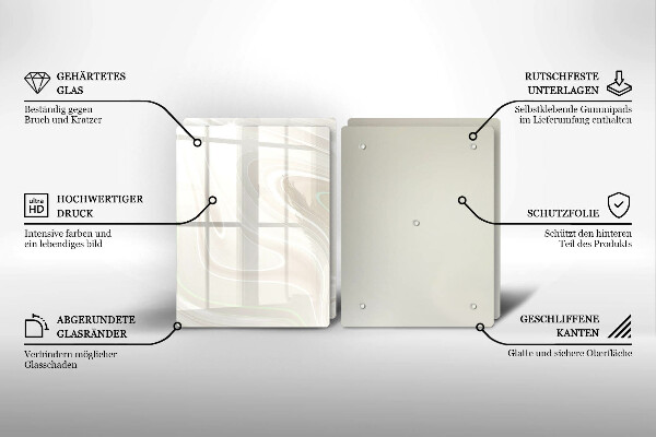 Főzőlap védő üveglap Krémes textúra