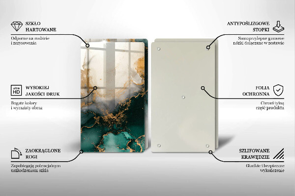 Főzőlap védő üveglap Tarka márvány