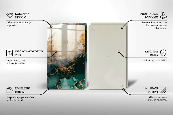 Főzőlap védő üveglap Tarka márvány