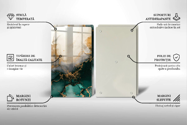 Főzőlap védő üveglap Tarka márvány