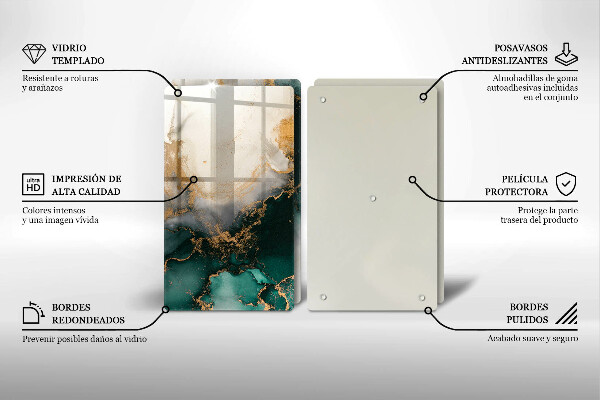 Főzőlap védő üveglap Tarka márvány