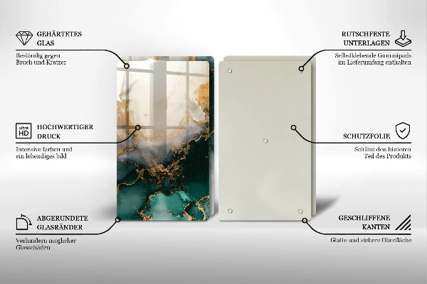 Főzőlap védő üveglap Tarka márvány