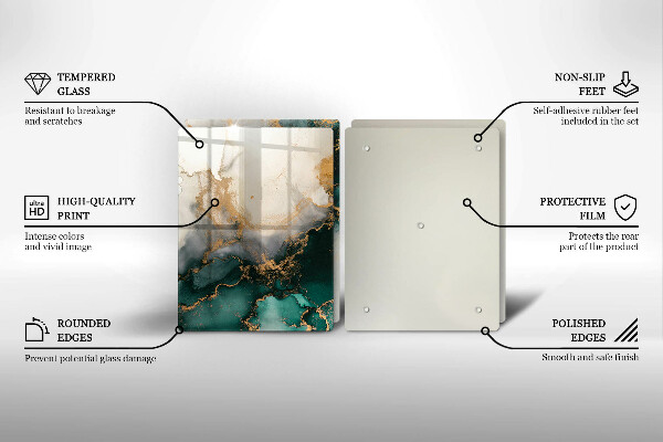 Főzőlap védő üveglap Tarka márvány