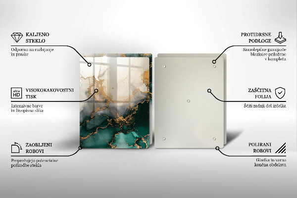 Főzőlap védő üveglap Tarka márvány