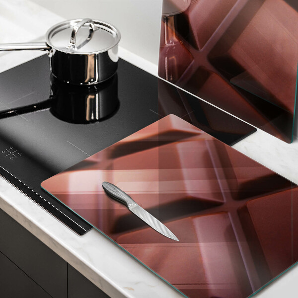Főzőlap védő üveglap Csokoládé kocka