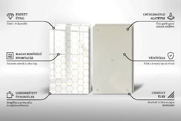 Főzőlap védő üveglap Absztrakt minták