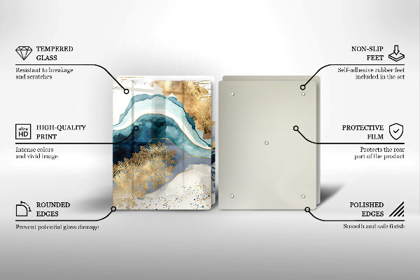 Főzőlap védő üveglap Színes márvány