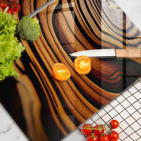 Főzőlap védő üveglap Fa csonk