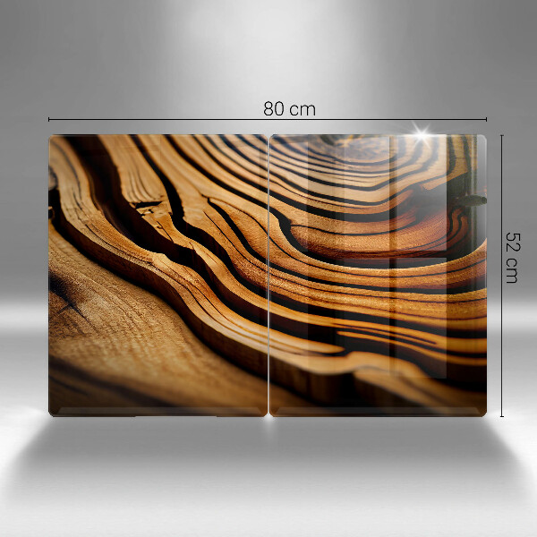 Főzőlap védő üveglap Fa csonk