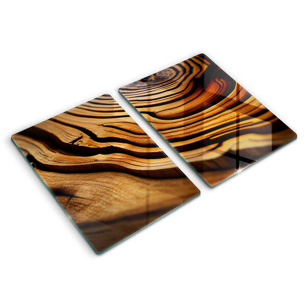 Főzőlap védő üveglap Fa csonk