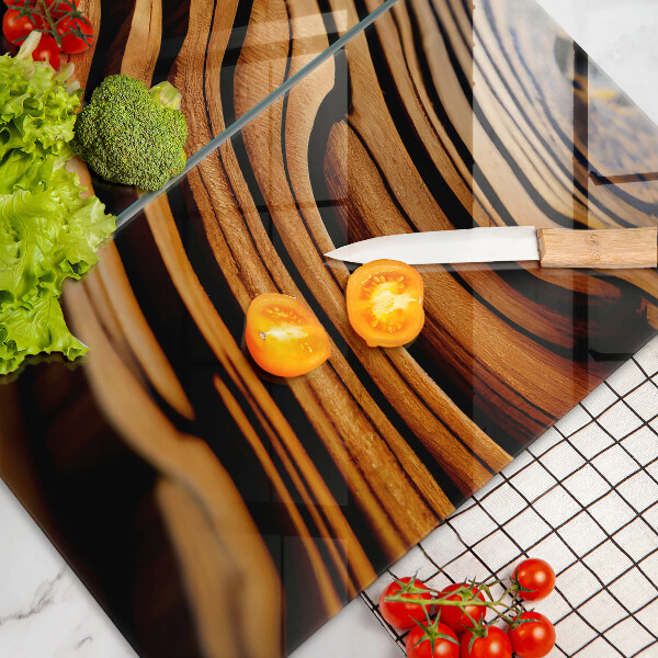 Főzőlap védő üveglap Fa csonk