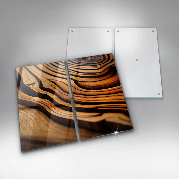 Főzőlap védő üveglap Fa csonk