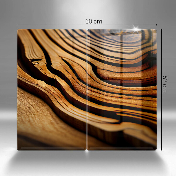 Főzőlap védő üveglap Fa csonk