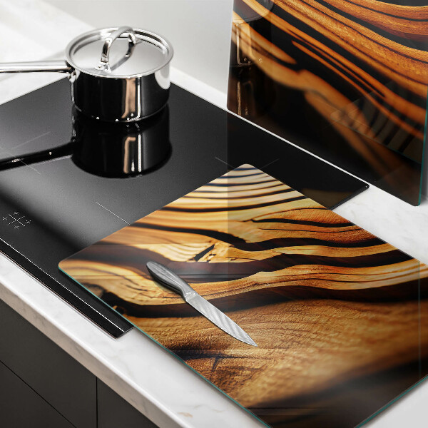 Főzőlap védő üveglap Fa csonk