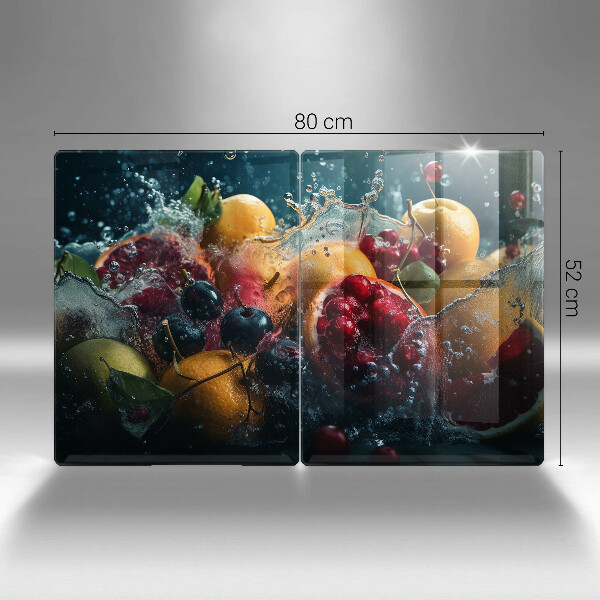 Főzőlap védő üveglap Gyümölcsök vízben