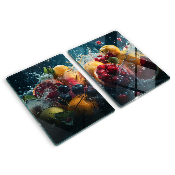Főzőlap védő üveglap Gyümölcsök vízben